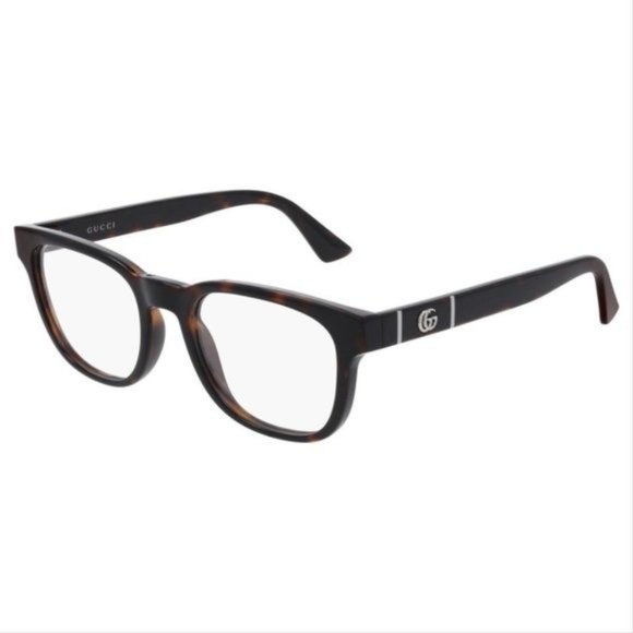 Gucci Rectangular Women's EyeGlasses Havana Frame GG0764O 002 - Picture 1 of 5